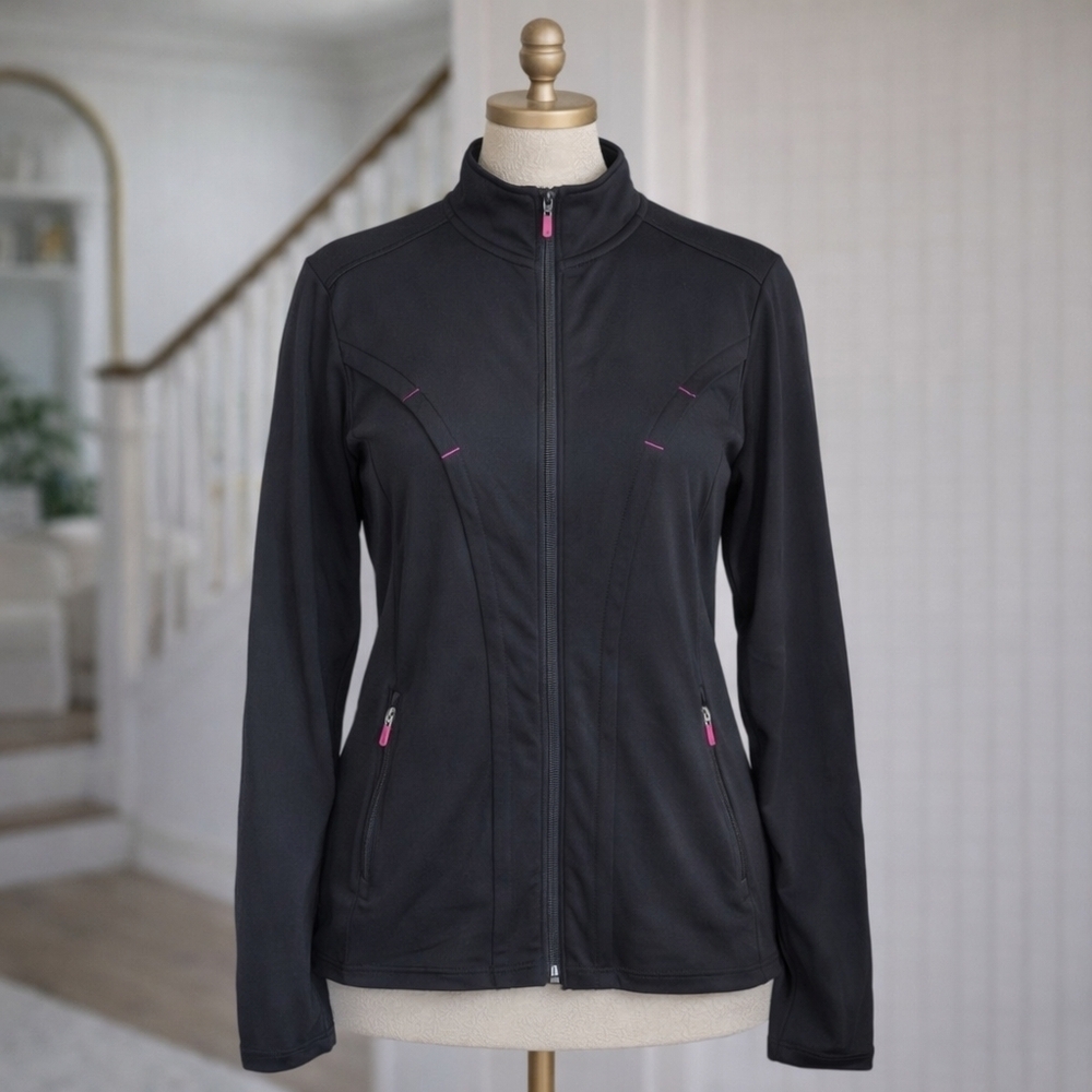 Athleta Black Love Zip Up Jacket Size XL